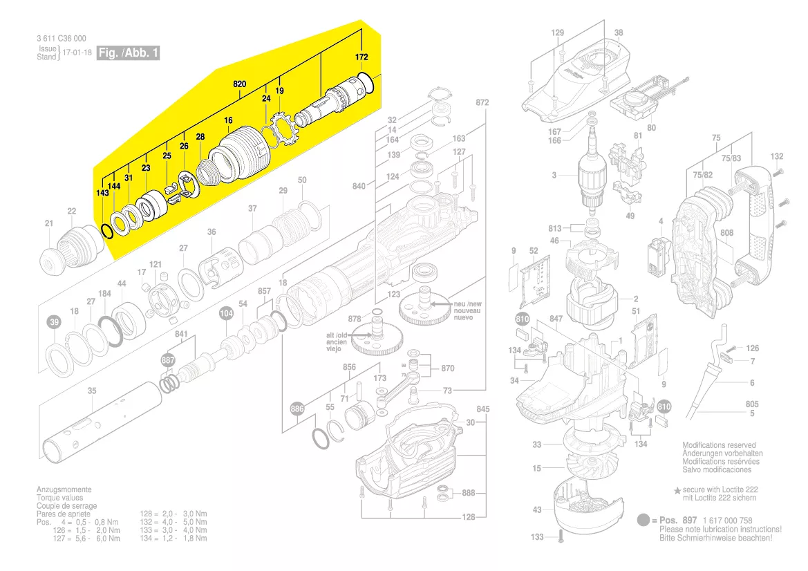 Porte outil pour BOSCH GSH 11 VC